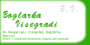 boglarka visegradi business card